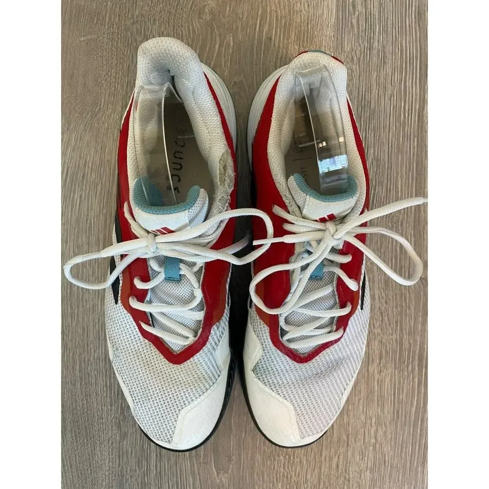 Adidas Men's CourtJam Control Sneaker white/red/black size 11.5